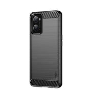 For OPPO A57 4G / A57 5G / A77 5G  MOFI Gentleness Series Brushed Texture Carbon Fiber Soft TPU Case(Black)