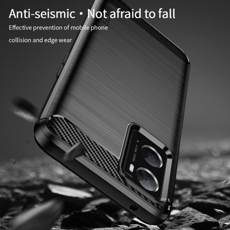 For OPPO A57 4G / A57 5G / A77 5G  MOFI Gentleness Series Brushed Texture Carbon Fiber Soft TPU Case(Black)