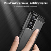 For OPPO A57 4G / A57 5G / A77 5G  MOFI Gentleness Series Brushed Texture Carbon Fiber Soft TPU Case(Black)