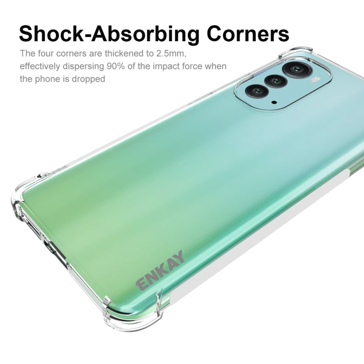 For Motorola Moto Edge 2022 ENKAY Transparent TPU Shockproof Phone Case