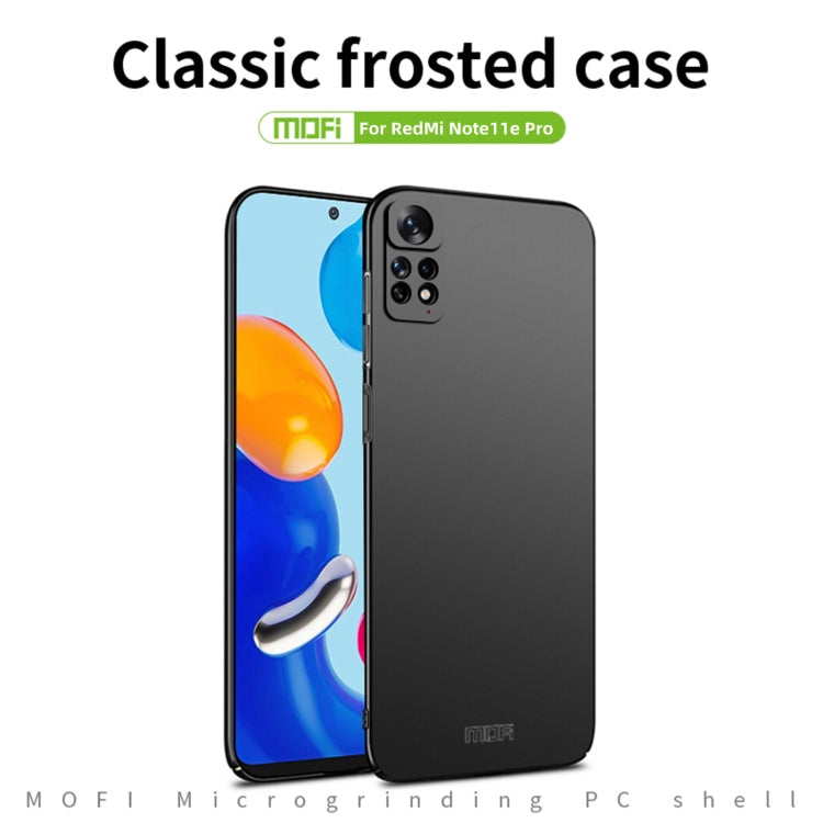 For Xiaomi Redmi Note 11E Pro MOFI Frosted PC Ultra-thin Hard Case(Blue)
