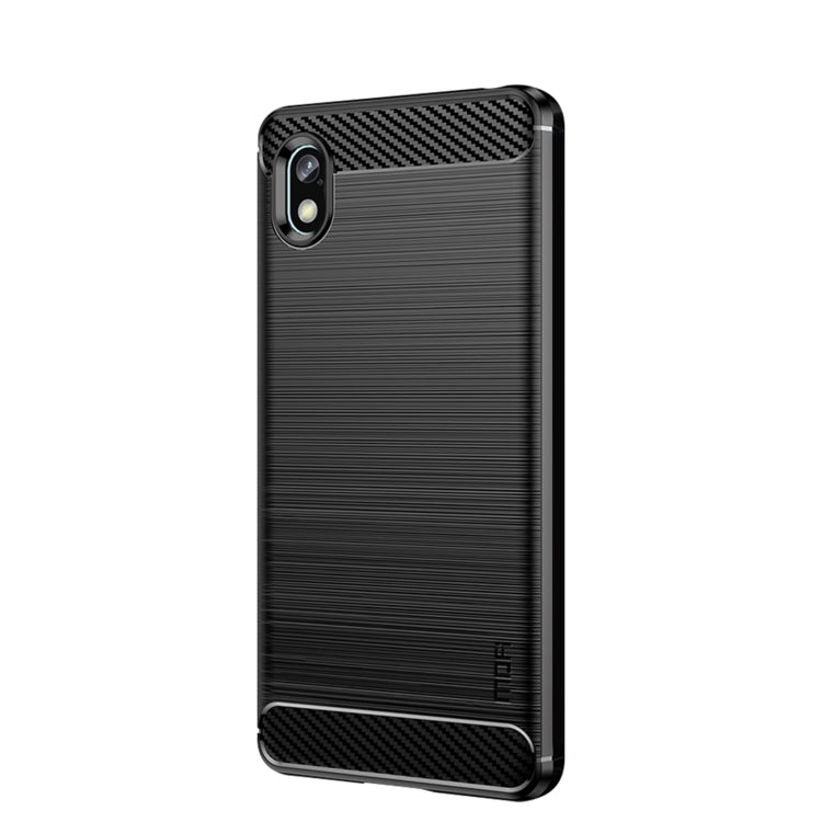 For Sony Xperia Ace 3 MOFI Gentleness Brushed Carbon Fiber Soft TPU Case(Black)