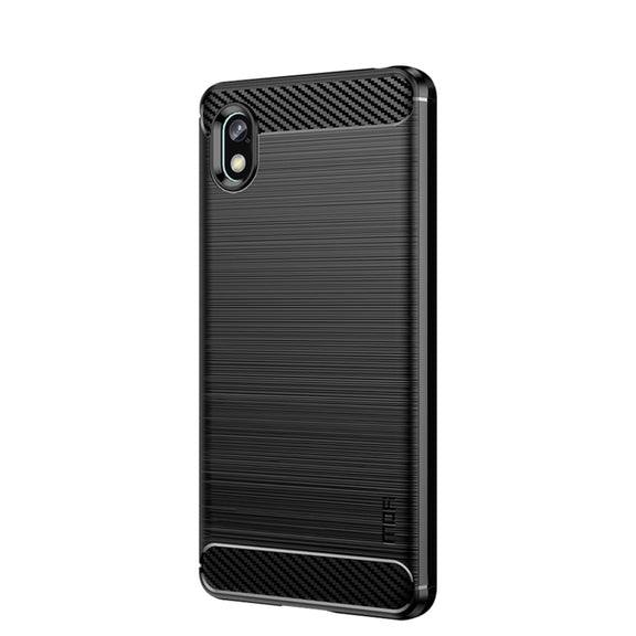 For Sony Xperia Ace 3 MOFI Gentleness Brushed Carbon Fiber Soft TPU Case(Black)