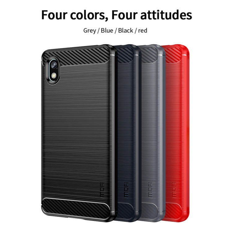 For Sony Xperia Ace 3 MOFI Gentleness Brushed Carbon Fiber Soft TPU Case(Black)