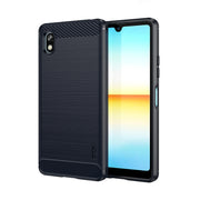 For Sony Xperia Ace 3 MOFI Gentleness Brushed Carbon Fiber Soft TPU Case(Blue)