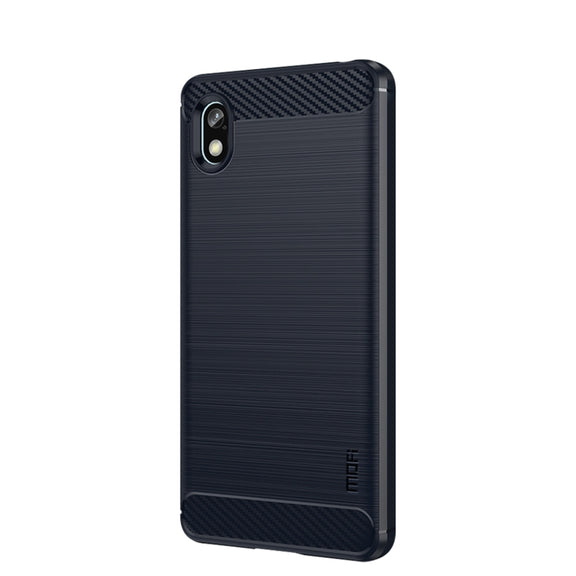 For Sony Xperia Ace 3 MOFI Gentleness Brushed Carbon Fiber Soft TPU Case(Blue)