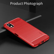 For Sony Xperia Ace 3 MOFI Gentleness Brushed Carbon Fiber Soft TPU Case(Red)