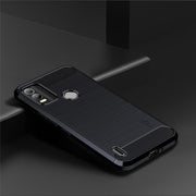 For Nokia C21 Plus MOFI Gentleness Brushed Carbon Fiber Soft TPU Case(Blue)