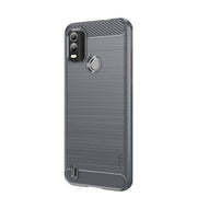 For Nokia C21 Plus MOFI Gentleness Brushed Carbon Fiber Soft TPU Case(Gray)