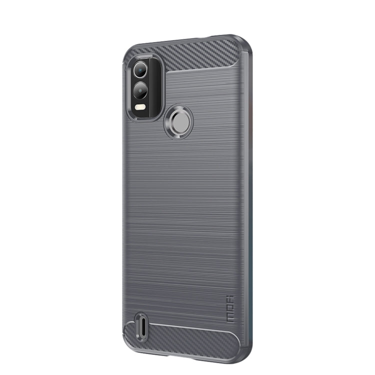 For Nokia C21 Plus MOFI Gentleness Brushed Carbon Fiber Soft TPU Case(Gray)
