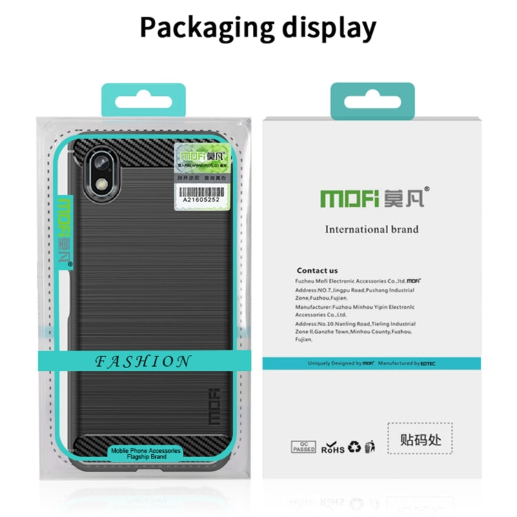 For Nokia C21 Plus MOFI Gentleness Brushed Carbon Fiber Soft TPU Case(Gray)
