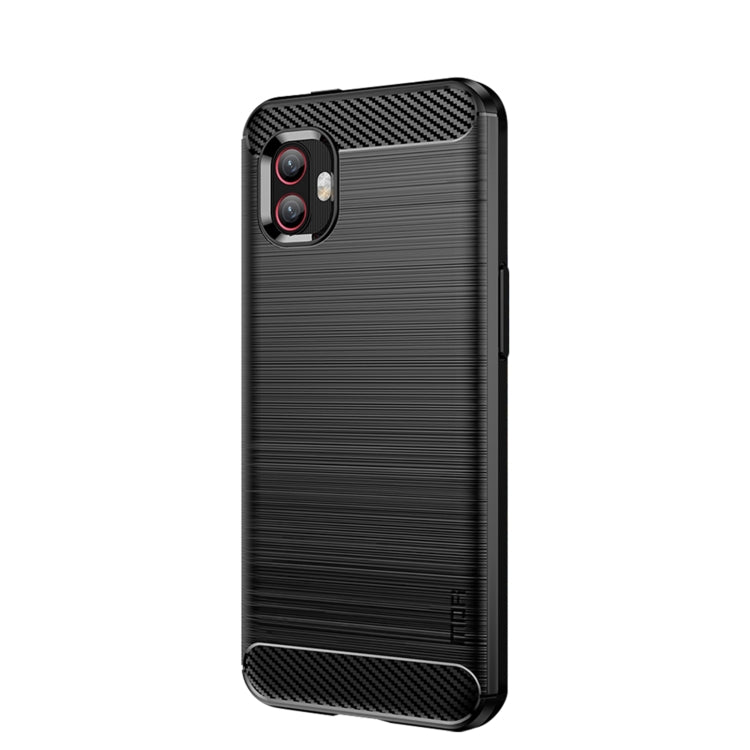 For Samsung Galaxy Xcover6 Pro / Xcover Pro 2 MOFI Gentleness Brushed Carbon Fiber Soft TPU Case(Black)