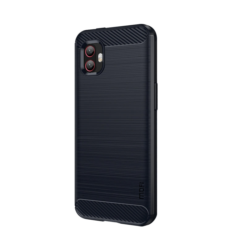For Samsung Galaxy Xcover6 Pro / Xcover Pro 2 MOFI Gentleness Brushed Carbon Fiber Soft TPU Case(Blue)