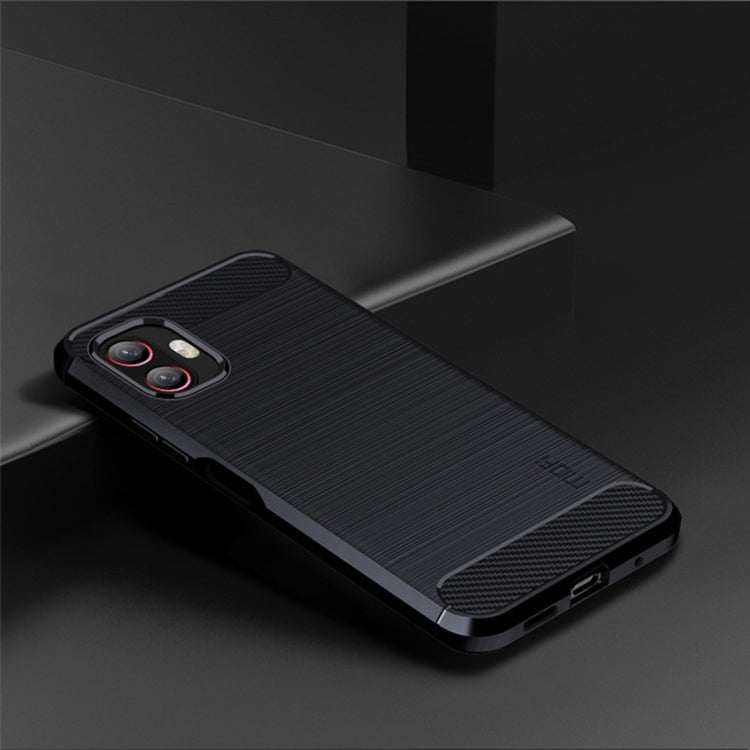 For Samsung Galaxy Xcover6 Pro / Xcover Pro 2 MOFI Gentleness Brushed Carbon Fiber Soft TPU Case(Blue)
