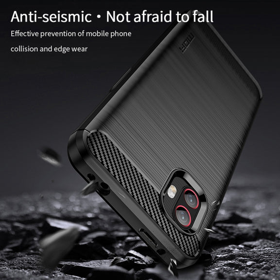 For Samsung Galaxy Xcover6 Pro / Xcover Pro 2 MOFI Gentleness Brushed Carbon Fiber Soft TPU Case(Blue)