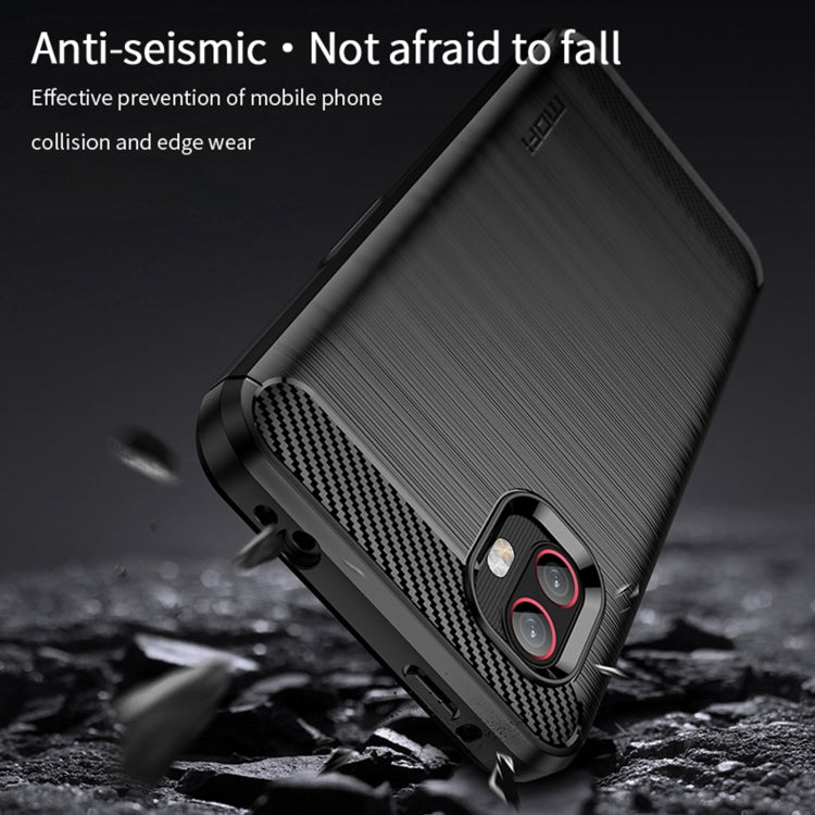 For Samsung Galaxy Xcover6 Pro / Xcover Pro 2 MOFI Gentleness Brushed Carbon Fiber Soft TPU Case(Blue)