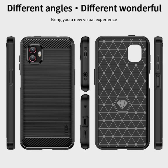 For Samsung Galaxy Xcover6 Pro / Xcover Pro 2 MOFI Gentleness Brushed Carbon Fiber Soft TPU Case(Blue)