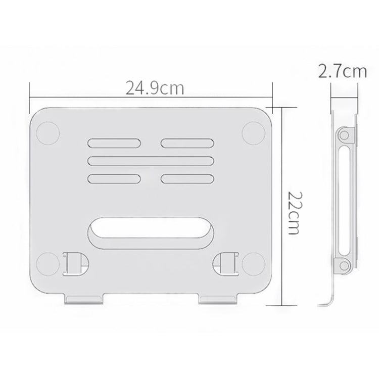 BONERUY P43P Folding Double-layer Aluminum Alloy Notebook Tablet Stand