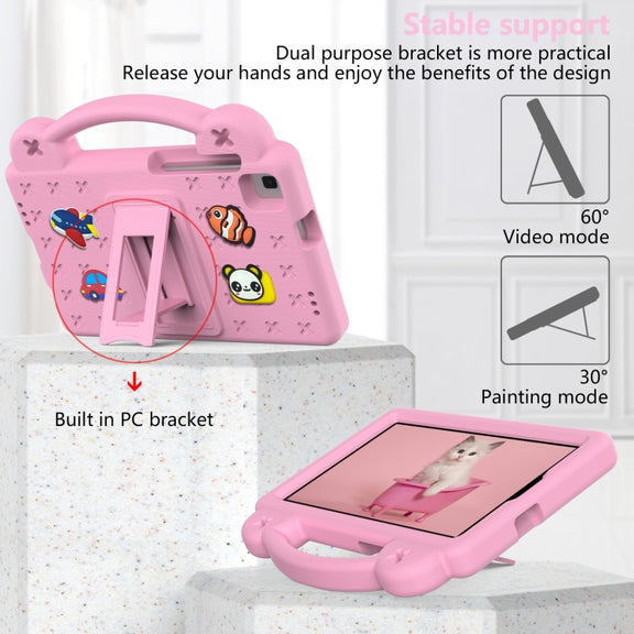 For Huawei MediaPad M3 Lite 8.0 Handle Kickstand Children EVA Shockproof Tablet Case(Pink)