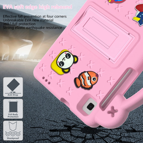 For Huawei MediaPad M3 Lite 8.0 Handle Kickstand Children EVA Shockproof Tablet Case(Pink)