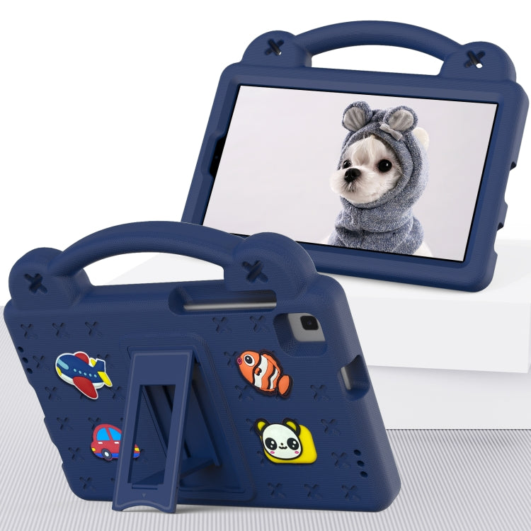 For Huawei MediaPad M3 Lite 8.0 Handle Kickstand Children EVA Shockproof Tablet Case(Navy Blue)