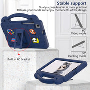 For Huawei MediaPad M3 Lite 8.0 Handle Kickstand Children EVA Shockproof Tablet Case(Navy Blue)