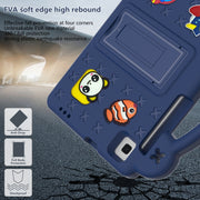For Huawei MediaPad M3 Lite 8.0 Handle Kickstand Children EVA Shockproof Tablet Case(Navy Blue)
