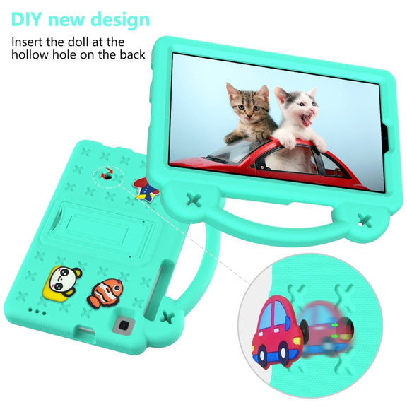 For Huawei MediaPad M5 8.4 Handle Kickstand Children EVA Shockproof Tablet Case(Mint Green)