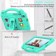 For Huawei MediaPad M5 8.4 Handle Kickstand Children EVA Shockproof Tablet Case(Mint Green)