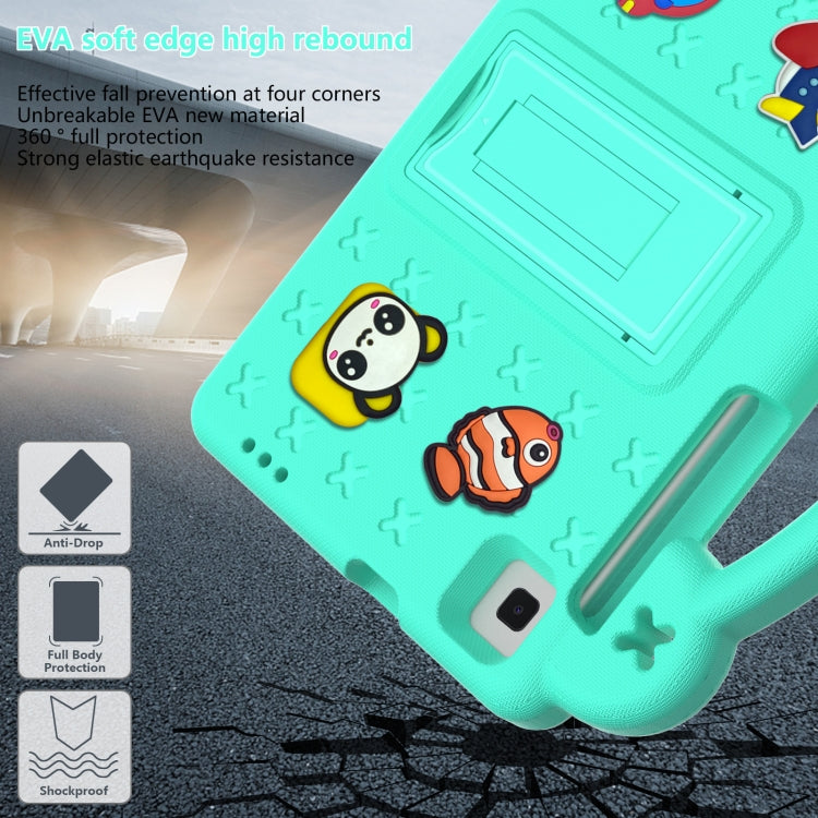 For Huawei MediaPad M5 8.4 Handle Kickstand Children EVA Shockproof Tablet Case(Mint Green)