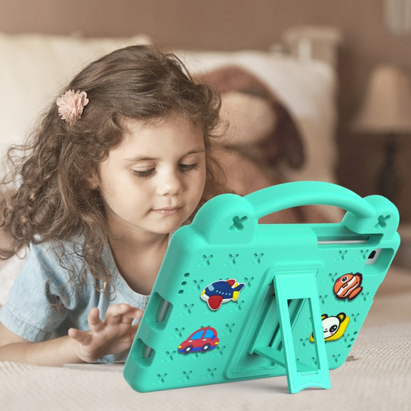For Huawei MediaPad M5 8.4 Handle Kickstand Children EVA Shockproof Tablet Case(Mint Green)