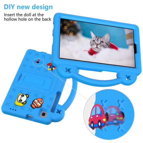 For Huawei MediaPad M5 8.4 Handle Kickstand Children EVA Shockproof Tablet Case(Sky Blue)