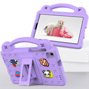 For Huawei MediaPad M5 8.4 Handle Kickstand Children EVA Shockproof Tablet Case(Light Purple)