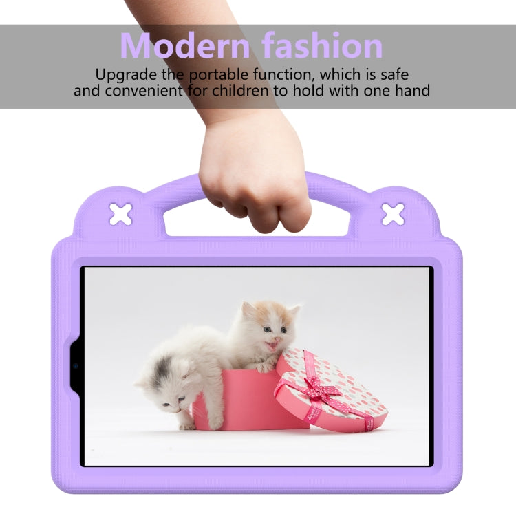 For Huawei MediaPad M5 8.4 Handle Kickstand Children EVA Shockproof Tablet Case(Light Purple)