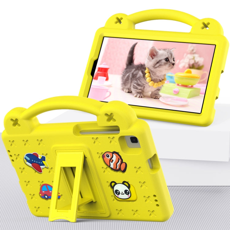 For Huawei MediaPad M5 8.4 Handle Kickstand Children EVA Shockproof Tablet Case(Yellow)