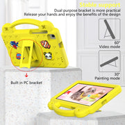 For Huawei MediaPad M5 8.4 Handle Kickstand Children EVA Shockproof Tablet Case(Yellow)