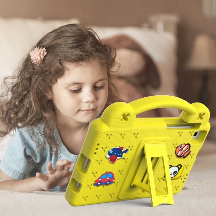 For Huawei MediaPad M5 8.4 Handle Kickstand Children EVA Shockproof Tablet Case(Yellow)