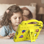 For Huawei MediaPad M5 8.4 Handle Kickstand Children EVA Shockproof Tablet Case(Yellow)