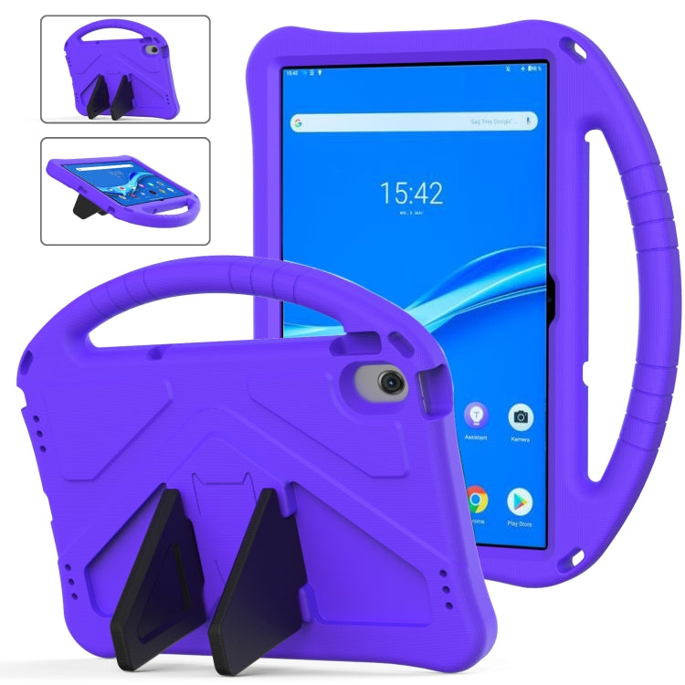 For Lenovo Tab M10 Plus 10.6 3rd Gen TB125FU 2022 EVA Shockproof Tablet Case with Holder(Purple)