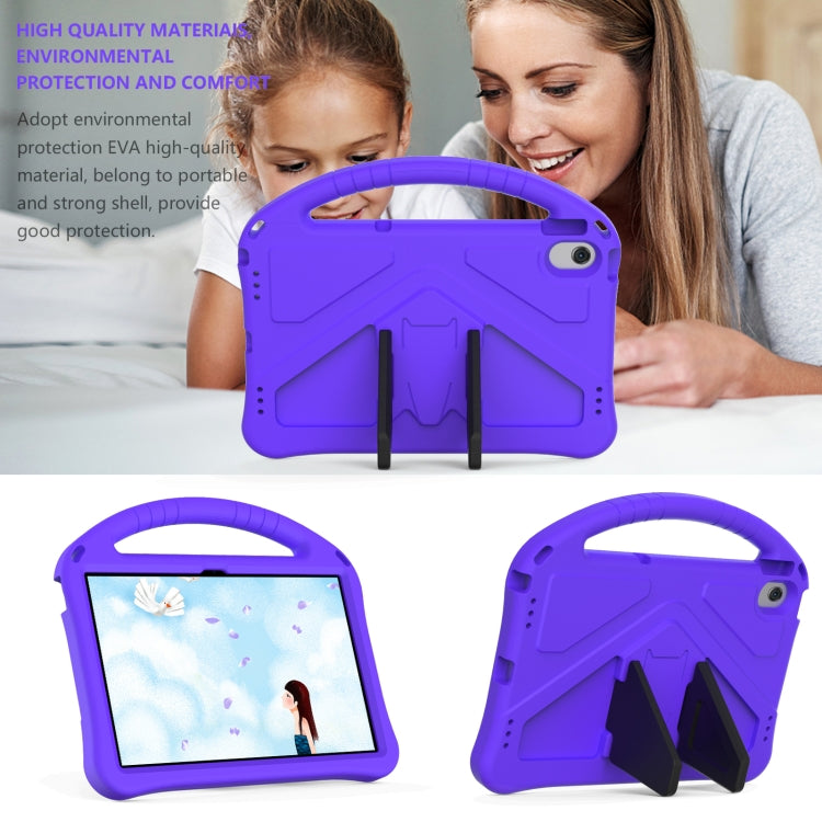 For Lenovo Tab M10 Plus 10.6 3rd Gen TB125FU 2022 EVA Shockproof Tablet Case with Holder(Purple)