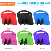 For Lenovo Tab M10 Plus 10.6 3rd Gen TB125FU 2022 EVA Shockproof Tablet Case with Holder(Black)