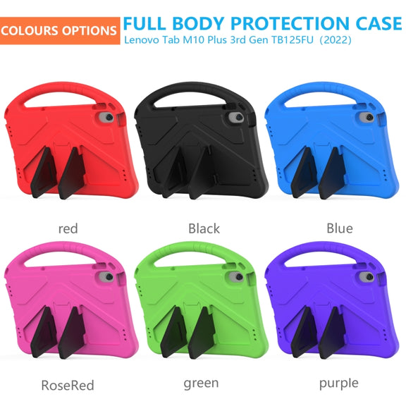 For Lenovo Tab M10 Plus 10.6 3rd Gen TB125FU 2022 EVA Shockproof Tablet Case with Holder(Green)
