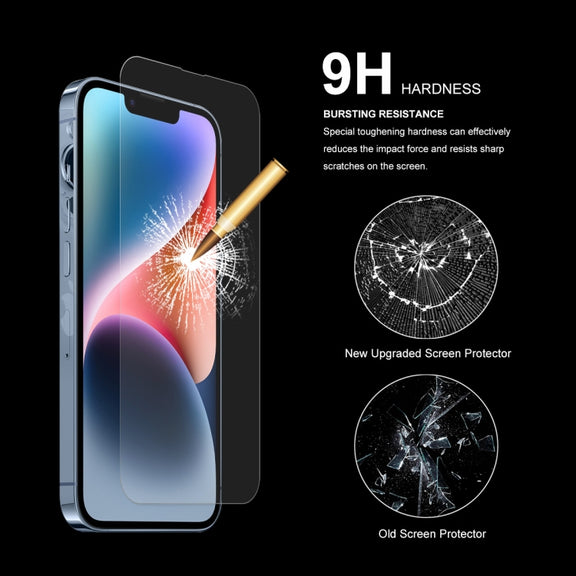 For iPhone 16e / 14 / 13 / 13 Pro 2pcs ENKAY 0.26mm 9H 2.5D Tempered Glass Film