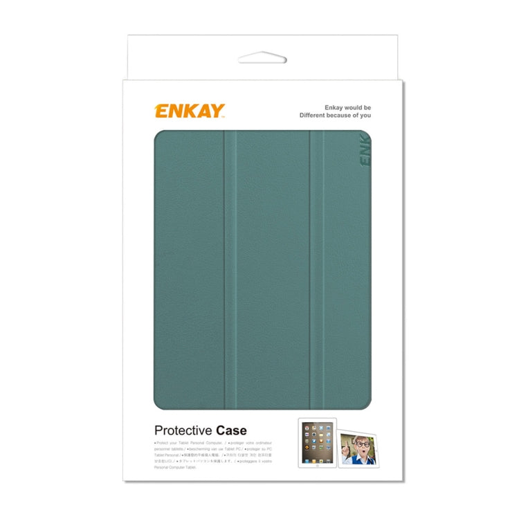 For Amazon Fire 7 12th 2022 ENKAY Smart Leather Tablet Case(Dark Blue)