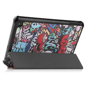 For Amazon Fire 7 12th 2022 JSM Smart Leather Tablet Case(Graffiti)