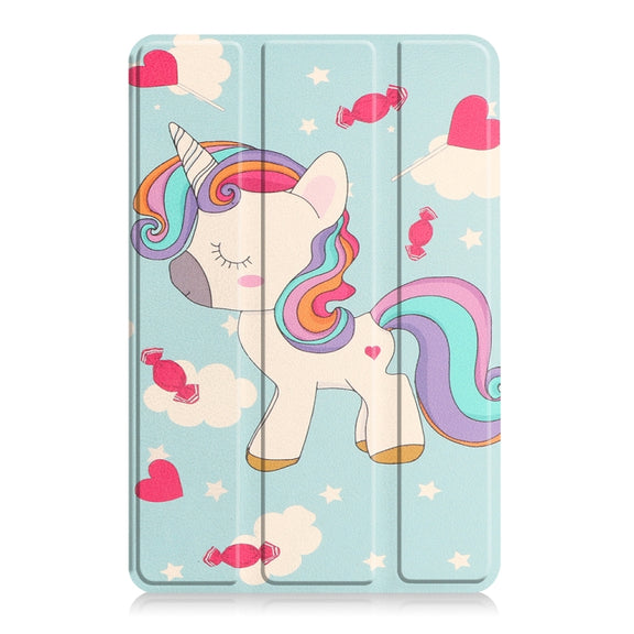 For Amazon Fire 7 12th 2022 JSM Smart Leather Tablet Case(Unicorn)