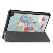 For Amazon Fire 7 12th 2022 JSM Smart Leather Tablet Case(Unicorn)