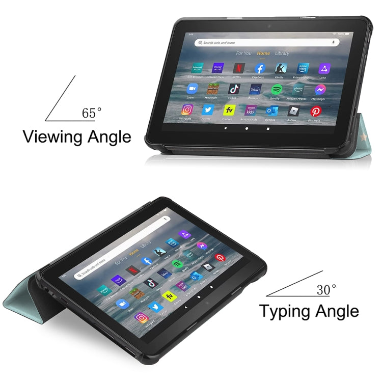 For Amazon Fire 7 12th 2022 JSM Smart Leather Tablet Case(Unicorn)