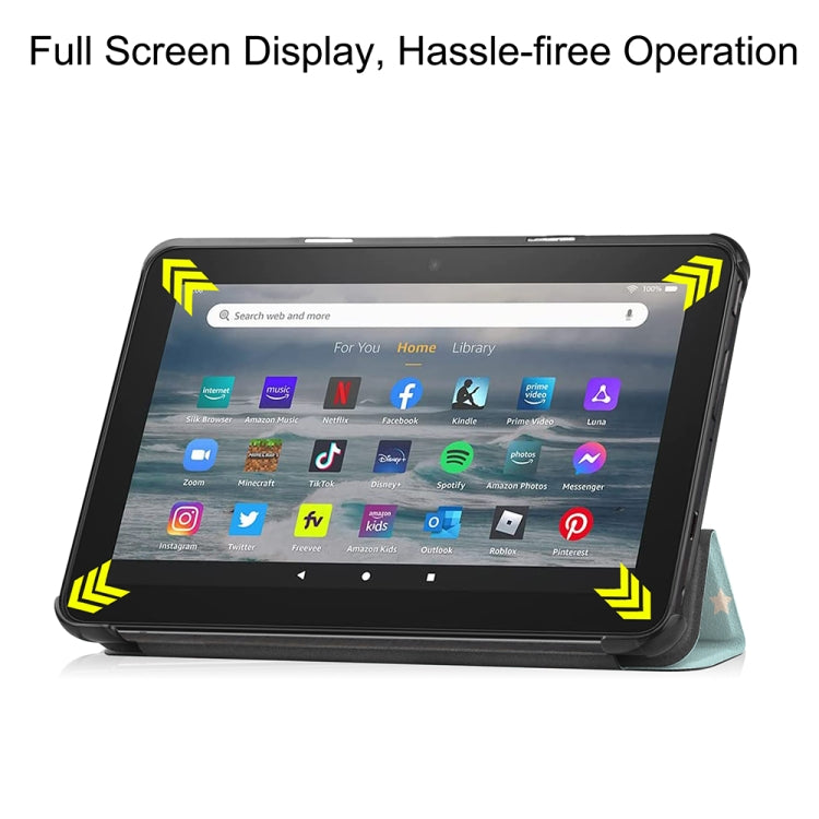 For Amazon Fire 7 12th 2022 JSM Smart Leather Tablet Case(Unicorn)