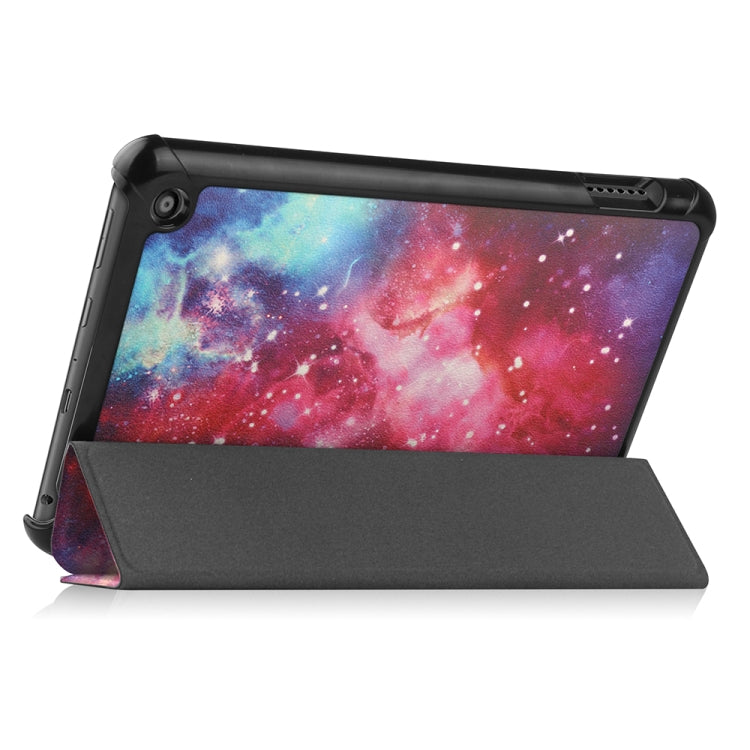 For Amazon Fire 7 12th 2022 JSM Smart Leather Tablet Case(Galaxy)